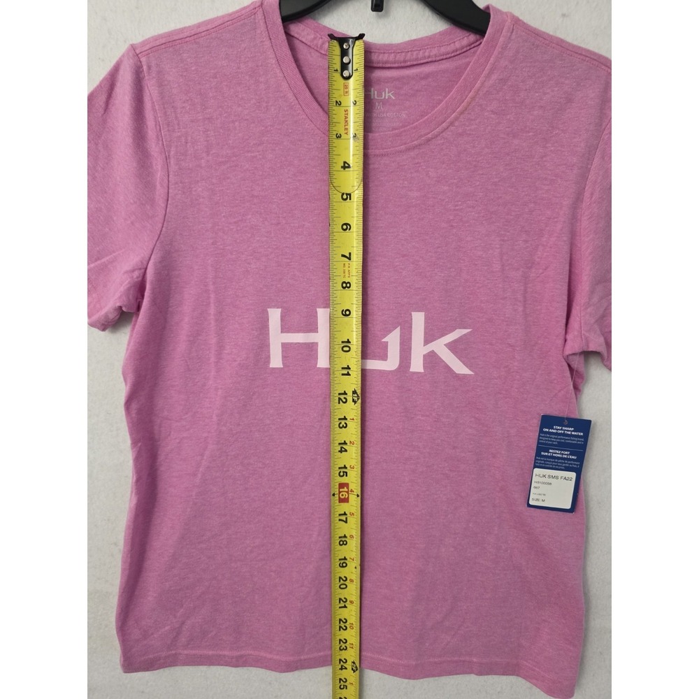 HUK Performance Fishing Short Sleeve T Shirt NWT Pink, Lavender Sz MEDIUM - Picture 6 of 7